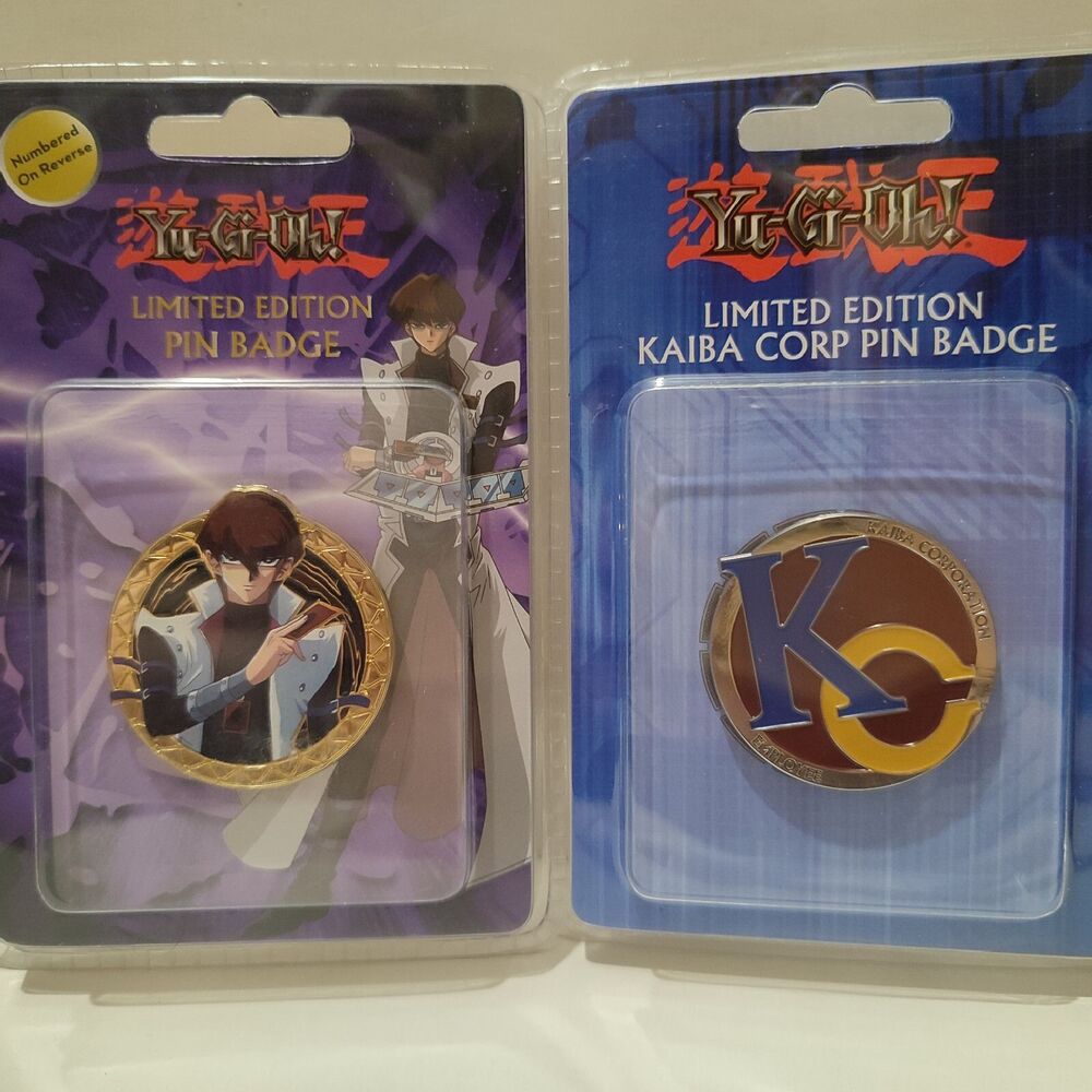 Yugioh Kaiba & Employee Badge Enamel Pin Official Konami Collectible Badges